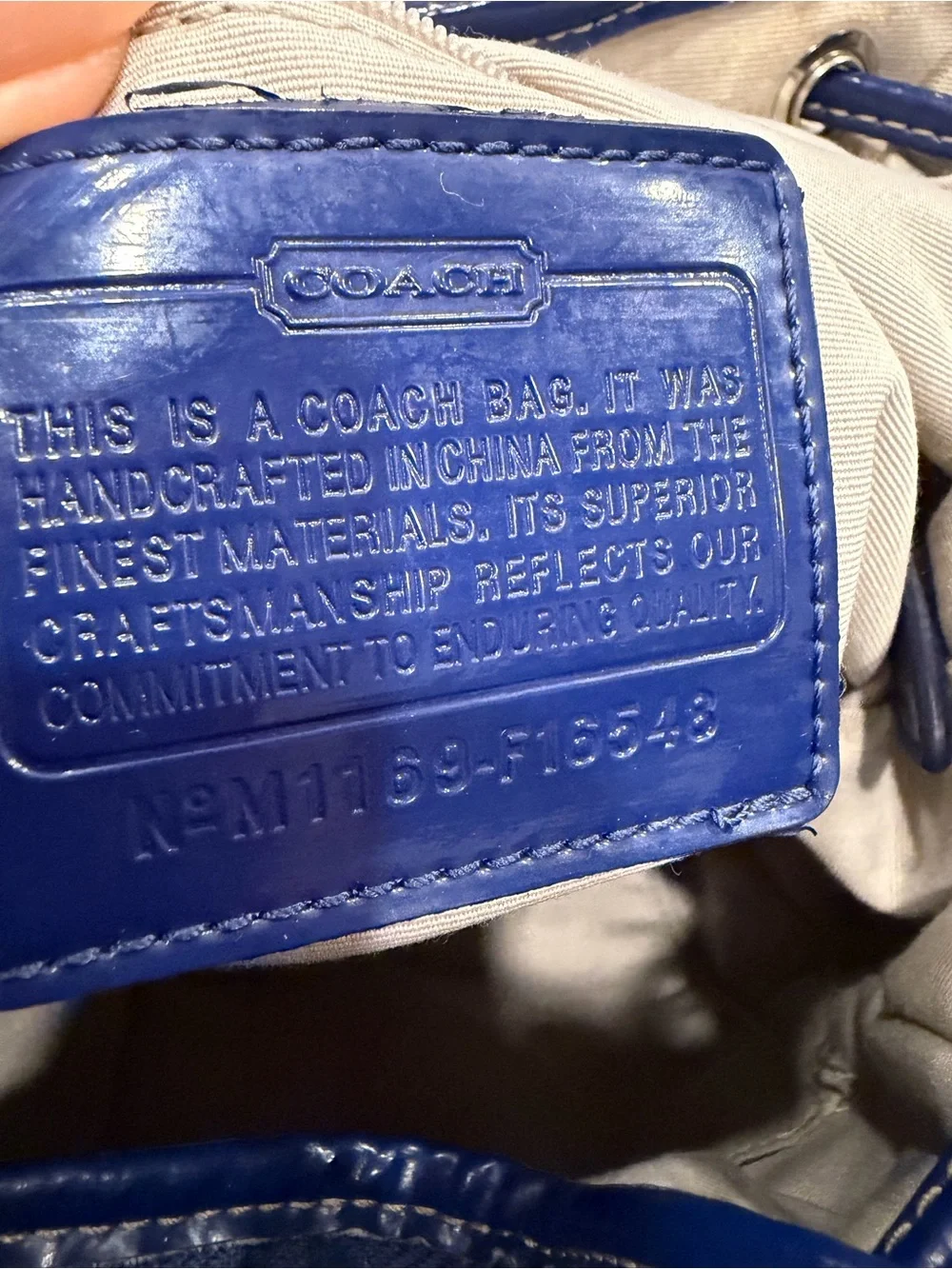 Coach Blue Signature C Canvas Backpack